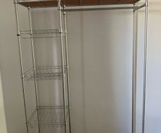 Open Wardrobe / Clothes Rail with Shelves