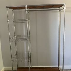 Open Wardrobe / Clothes Rail with Shelves