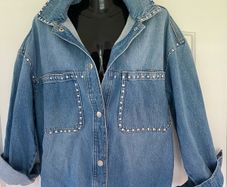 Denim studded jacket