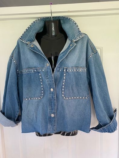 Denim studded jacket