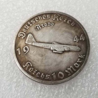 Ww2 Mark German Coin  Hitler Luftwaffe Swastika Nazi Warplane  Reichsmark