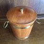 Mid  Century Retro Teak and Brass Ice Bucket Image 4