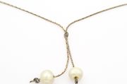 925 Silver Freshwater Pearls Magnolia Slider Necklace