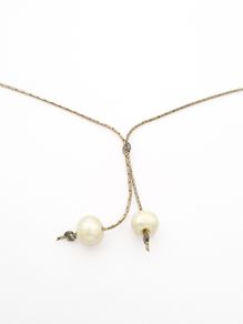 925 Silver Freshwater Pearls Magnolia Slider Necklace