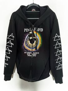 Pink Floyd Dark Side of the Moon Hoodie by RockoTees Size: L