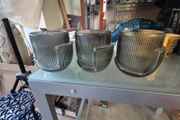 Vintage 3 glass plant holders