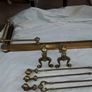 Brass fire fender plus fire dogs & fire irons Image 7