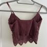 Brown lace crop top Stradivarius Image 2