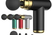 Portable Mini Massage Gun Pistol Facial Massager For Body Neck Deep Tissue Muscle Relaxation Gout Pain Relief Body Massager