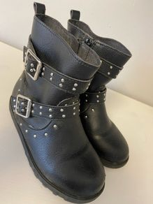 Next black biker style boots girl