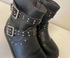 Next black biker style boots girl