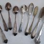 5 epns spoons,  3 epns butter knives, 1 stainless steel butter knife Image 2