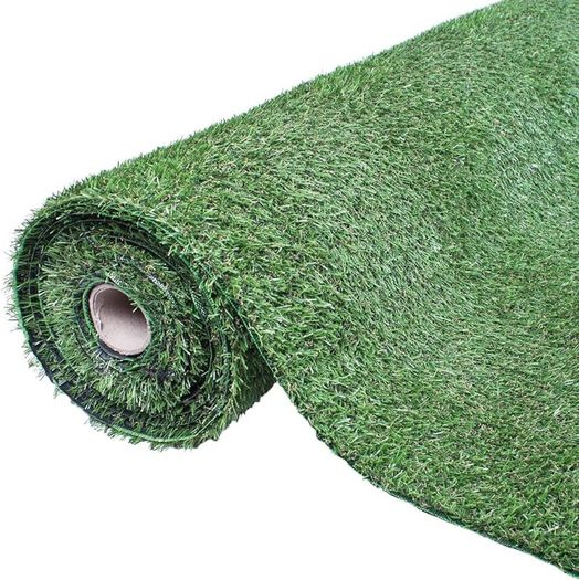 4m x 1m 15mm Pile High Artificial Grass / Dark Green Astro Turf / High Density Fake Grass