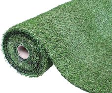 4m x 1m 15mm Pile High Artificial Grass / Dark Green Astro Turf / High Density Fake Grass