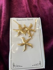 Gold Plated Anti Tarnish Star Themed Jewellery Set
