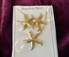 Gold Plated Anti Tarnish Star Themed Jewellery Set