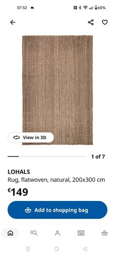 IKEA Lohals rug 2m x 3