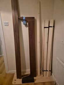 Walnut Effect Double bed frame