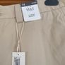 M&S Pure Cotton Pleat Front Barrel Leg Chinos Size UK 14 Short Image 10