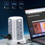 Tower Extension Lead 3M (3250W 13A) Extension Tower 8 AC Outlets & 4 USB Ports, Surge Protection Extension Lead with 4 Independent Switch, 17W USB C Ports Extension Cable 3M for Office, Home, Kitchen Image 3