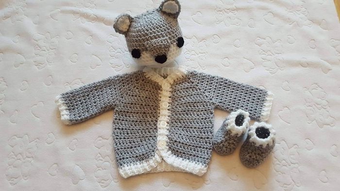 Handmade baby cardigan sets 0-3 months