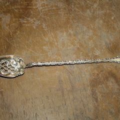 Vintage Sterling  bar spoon 9"