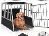 XXL Dog Transport Box Aluminium Dog Box Trunk Robust Lockable Trapezoidal