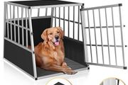 XXL Dog Transport Box Aluminium Dog Box Trunk Robust Lockable Trapezoidal