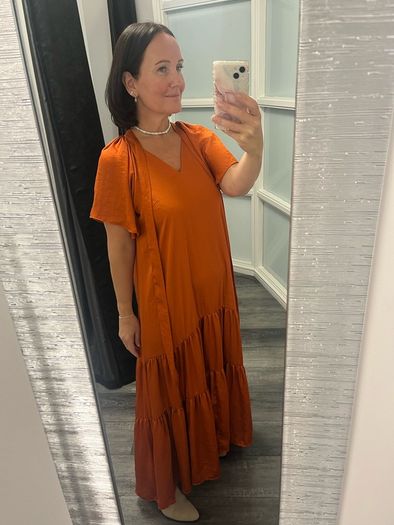 tiered maxi dress