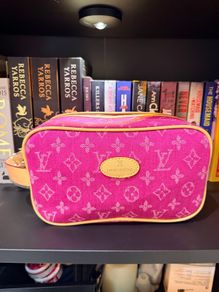 LV inspired Denim Toiletry Bag