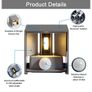 Designer 4 pack LED Outdoor Wall Lights, LEDMO, Motion Sensor,  Led IP65 Waterproof outdoor wall light with adjustable beam 6000K - Light Grey Image 2