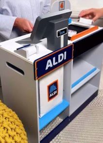 Aldi wooden checkout