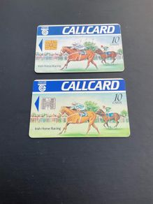 1991 IRISH HORSE RACING telecom eireann callcards x 2