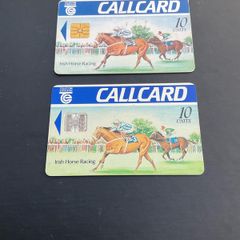 1991 IRISH HORSE RACING telecom eireann callcards x 2