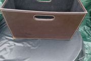 Vintage Faux Leather Magazine Holder