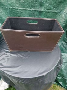 Vintage Faux Leather Magazine Holder