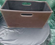 Vintage Faux Leather Magazine Holder