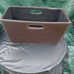 Vintage Faux Leather Magazine Holder