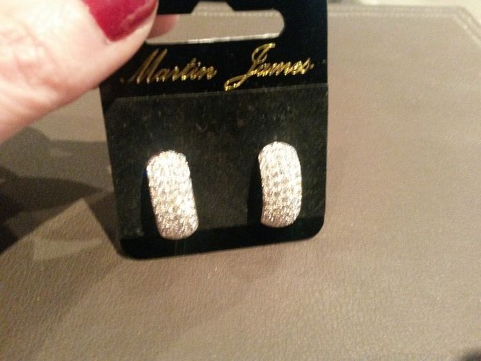 Selection of diamante bracelets, earrings and necklace