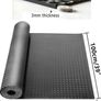 Rubber Garage Floor Mats 1M x 5M / 3.3Ft x 16.4Ft Anti-Slip Diamond Plate Mat 3mm Thick Heavy Duty Commercial Flooring Mat Roll for Under Car, Gym, Garage, Warehouse, Black Image 2