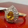 Gold Luxuriant 9K Yellow Gold AAA Loop Clean Chantaburi Yellow Sapphire & Lab Grown Diamond Image 9