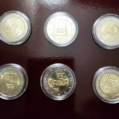 Malta 2 Euro Commemorative Coin Set 6 Coins UNC