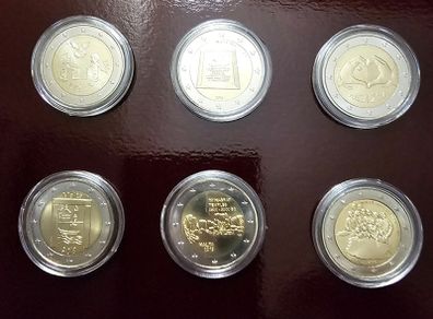 Malta 2 Euro Commemorative Coin Set 6 Coins UNC