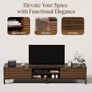 180cm Wooden TV Stand Cabinet with Storage and Adjustable Shelves Walnut Image 5
