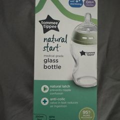 Two tommee tippee baby glass bottles