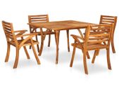 5 Piece Garden Dining Set Solid Acacia Wood