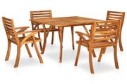 5 Piece Garden Dining Set Solid Acacia Wood
