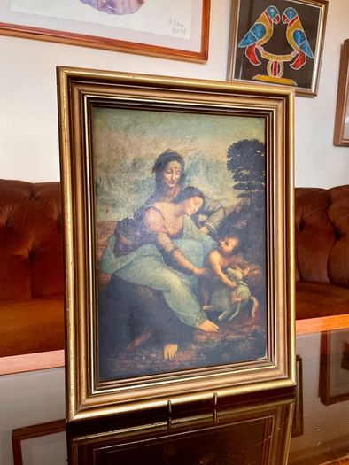 Early 20th Century Vintage Framed Religious Art Lithograph Print