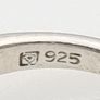 925 Vintage Sterling Silver & Blue Chalcedony Ring Image 5