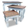 Nesting Table Set 3 Pieces Solid Reclaimed Wood Image 8
